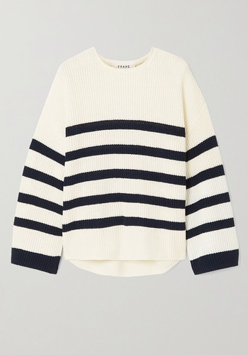 Mariner Striped Organic Cotton Sweater from Frame