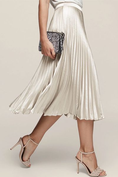 Alisa Metallic Midi Skirt