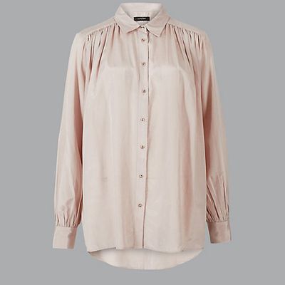 Cotton Blend Long Sleeve Shirt
