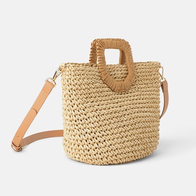 Braided Paper Basket Bag from Zara