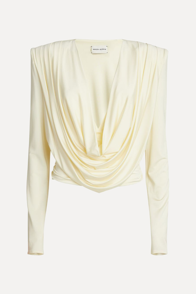 Draped Jersey Long Sleeve Top from Magda Burtrym