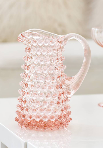 Pink Glass Handblown Pitcher from The Best Room