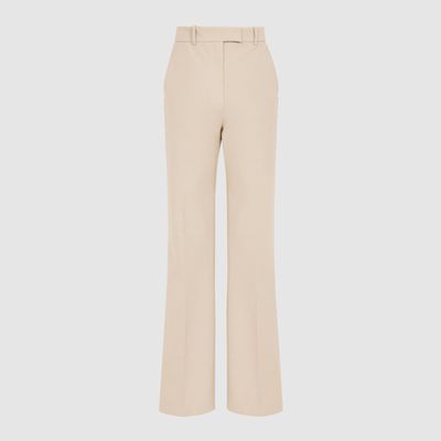 Grace Wide Leg Cotton Trousers from Reiss