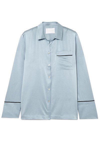 Silk-Satin Pajama Shirt from Asceno