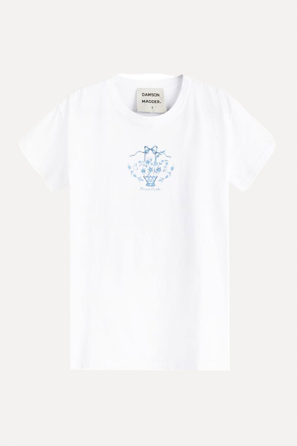Flower Basket Shrunken T-Shirt from Damson Madder