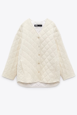 Quilted Jacket With Golden Button