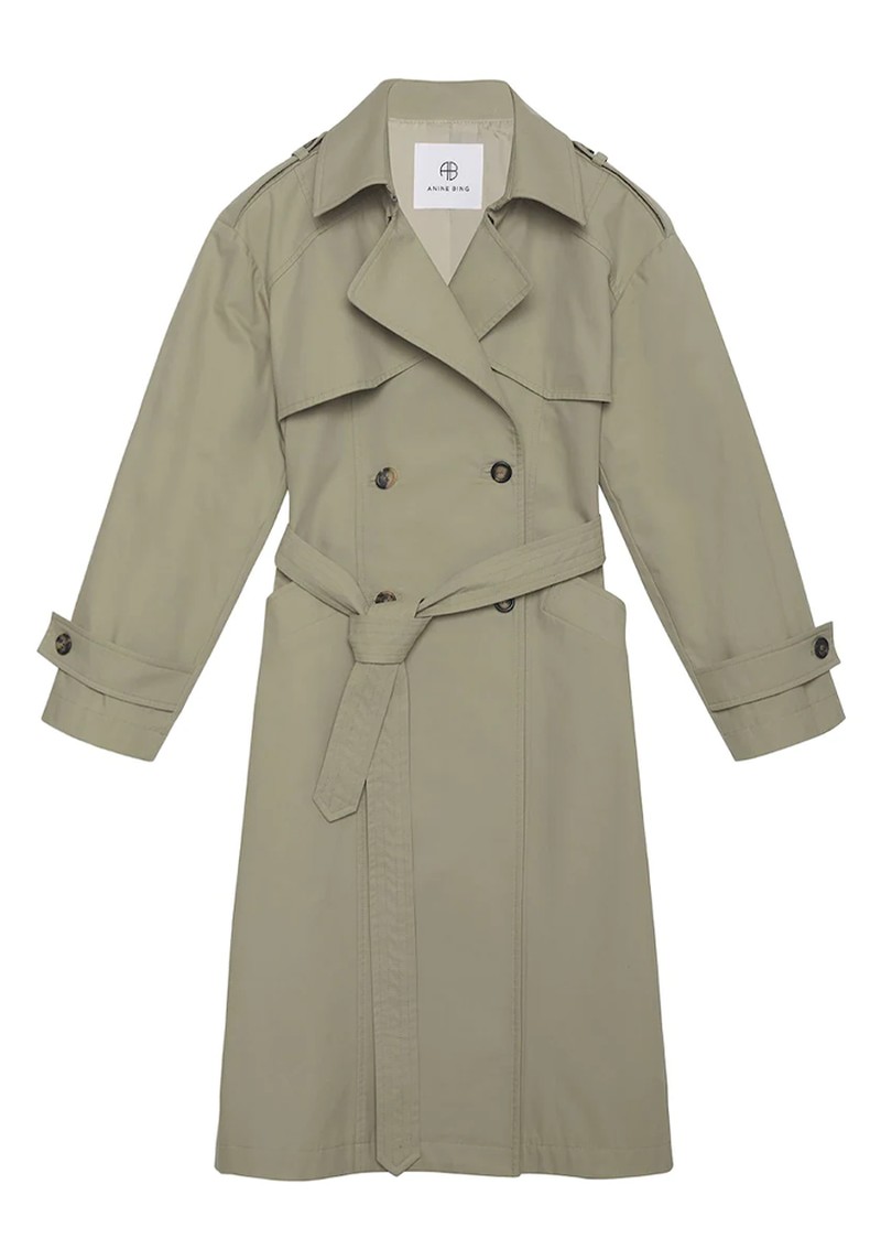 Finley Cotton Gabardine Trench Coat from Anine Bing
