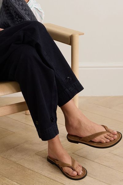 Morgan Suede Flip Flops from A. Emery