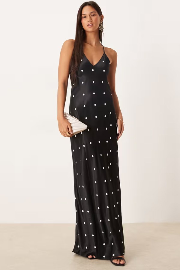 Satin Seam Detail Maxi Dress from ASOS DESIGN