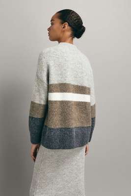 Striped Cape-Style Sweater from Massimo Dutti