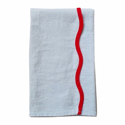 Scallop Trim Linen Napkins from Matilda Goad