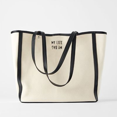 Canvas Tote Bag from Zara