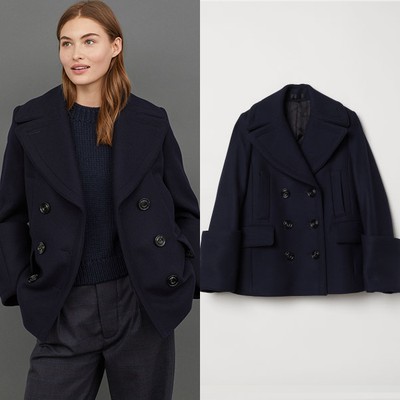 Wool-Blend Pea Coat