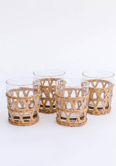 Leilani Rattan Weave Set Of Four  from  Duchess & Butler