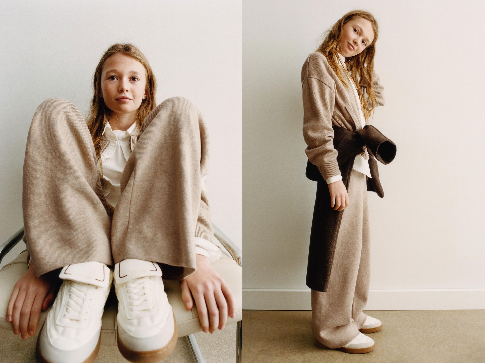 KNITTED WIDE-LEG TROUSERS