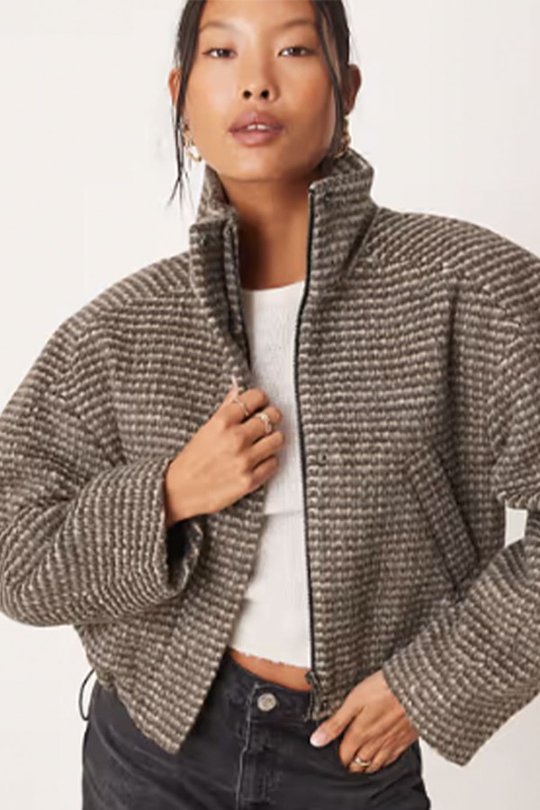 Petite Funnel Neck Formal Bomber from ASOS