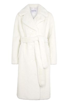 Faustine White Faux Fur Coat from Stand Studio