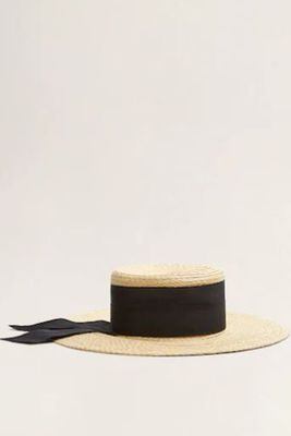 Contrast Ribbon Hat from Mango