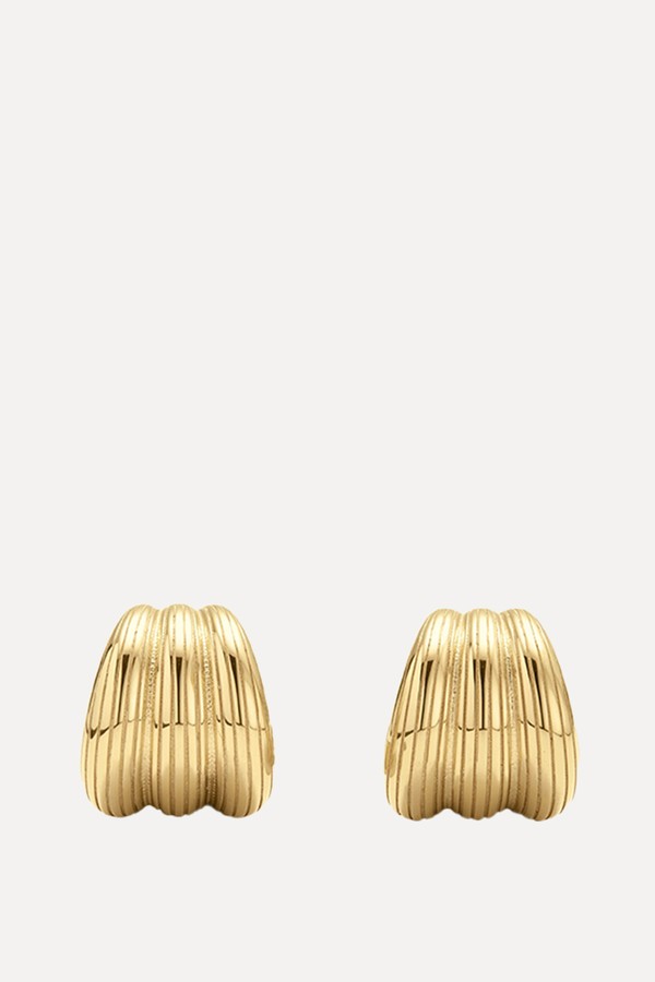 Ribbed Small Hoops from D. Louise