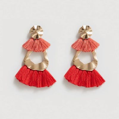 Pompom Bead Earrings from Mango