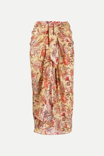 Paz Floral-Print Sarong Skirt from Ulla Johnson