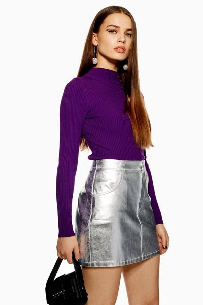 Silver Metallic Skirt