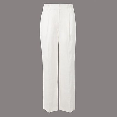 Pure Linen Wide Leg Trousers 