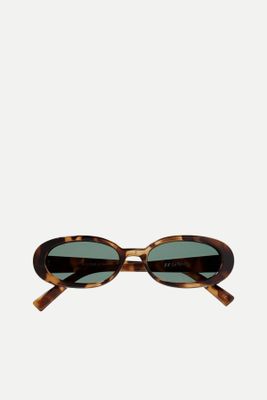 Outta Love Oval-Frame Tortoiseshell Acetate Sunglasses from Le Specs