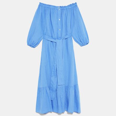Ruffled Linen Dress from Zara