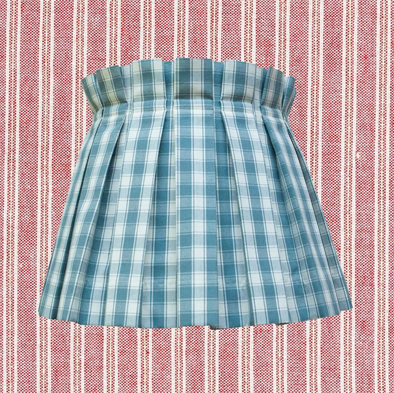 Blue Cream Gingham Lampshade from Alice Palmer