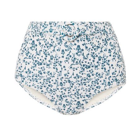 Floral-Print Belted Bikini Briefs from Peony + NET SUSTAIN