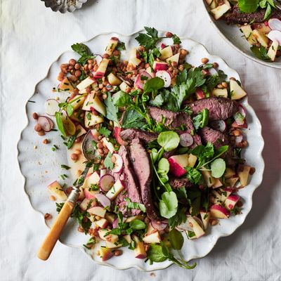 Seared Steak & Pink Lady Apple Salad