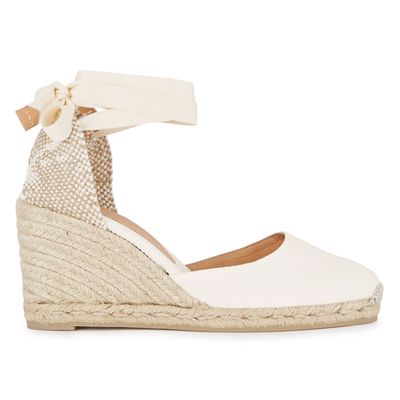 Carina 90 White Canvas Espadrille Pumps from Castañer