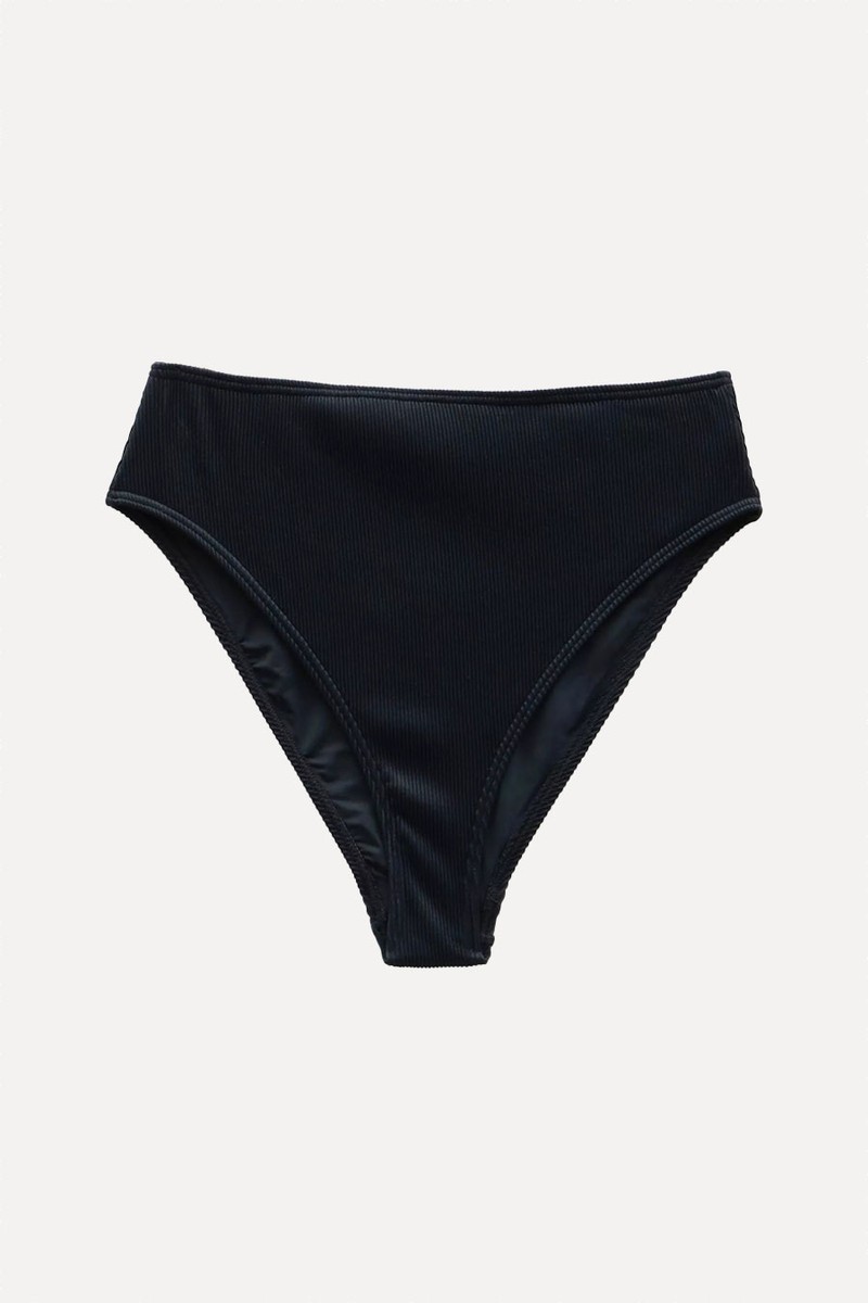 Harper High Waisted Rib Bikini Bottoms from Hush