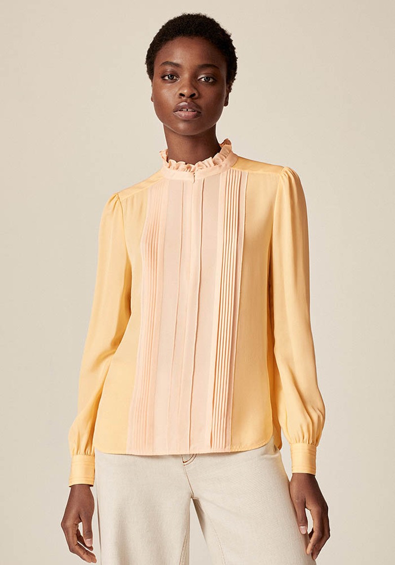 Colour Block Silk Blouse from Me+Em