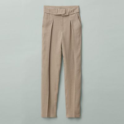 Linen-Blend Trousers