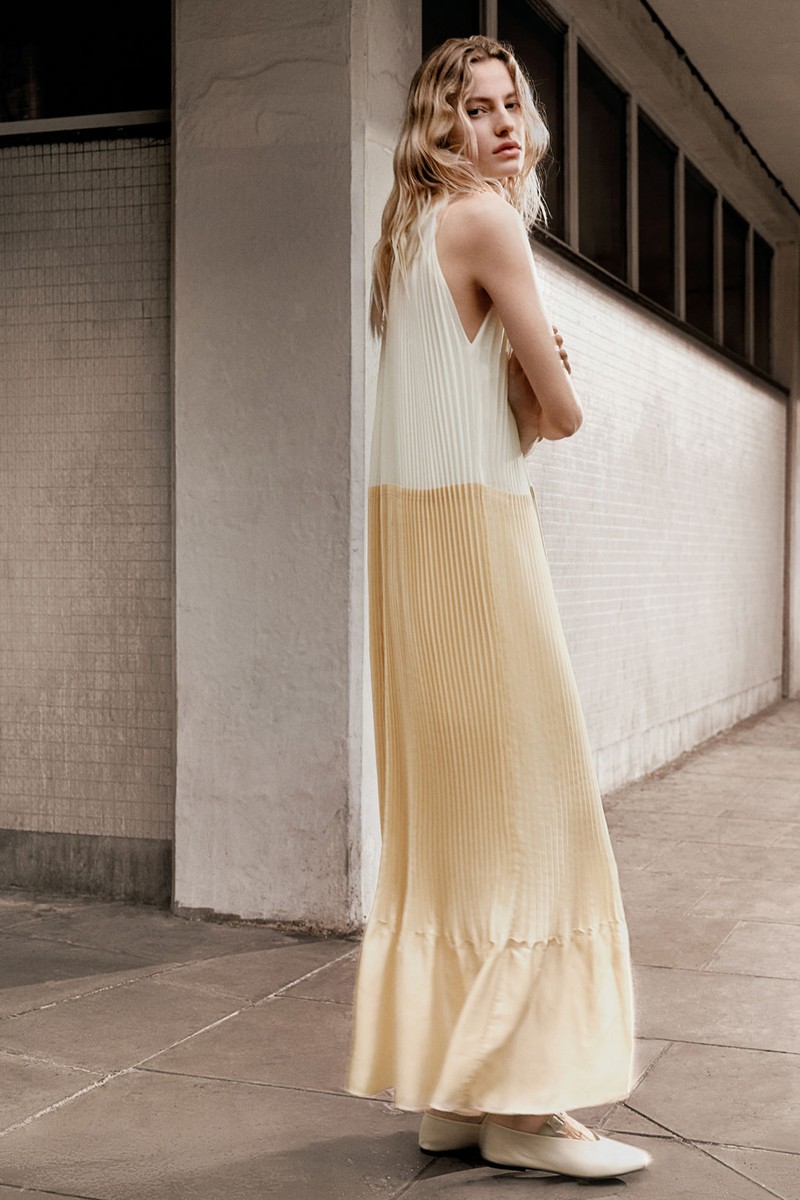 Plissé Halterneck Maxi Dress from COS