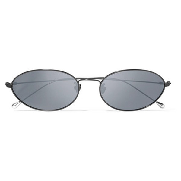 Oval Frame Gunmetal Sunglasses from Ann Demeulemeester