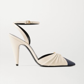 Diane Embellished Two-Tone Leather Pumps, £700 | Saint Laurent