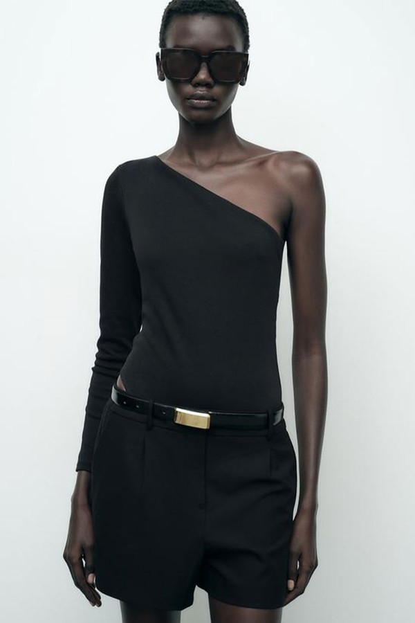 Asymmetric Long Sleeve Bodysuit from Zara