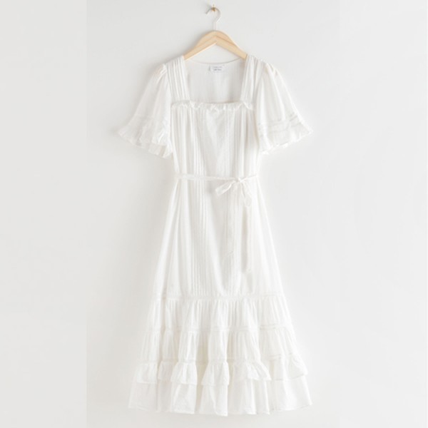 Frilled Lace Midi Dress from & Other Stories