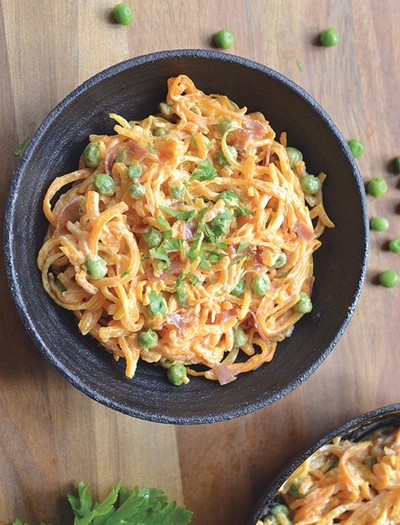 Butternut Squash Pasta With Alfredo Sauce