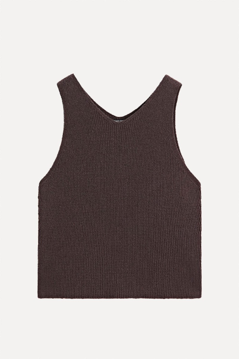 V-Neck Knit Top from Massimo Dutti