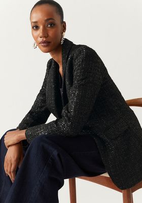 Tweed Tailored Sequin Blazer