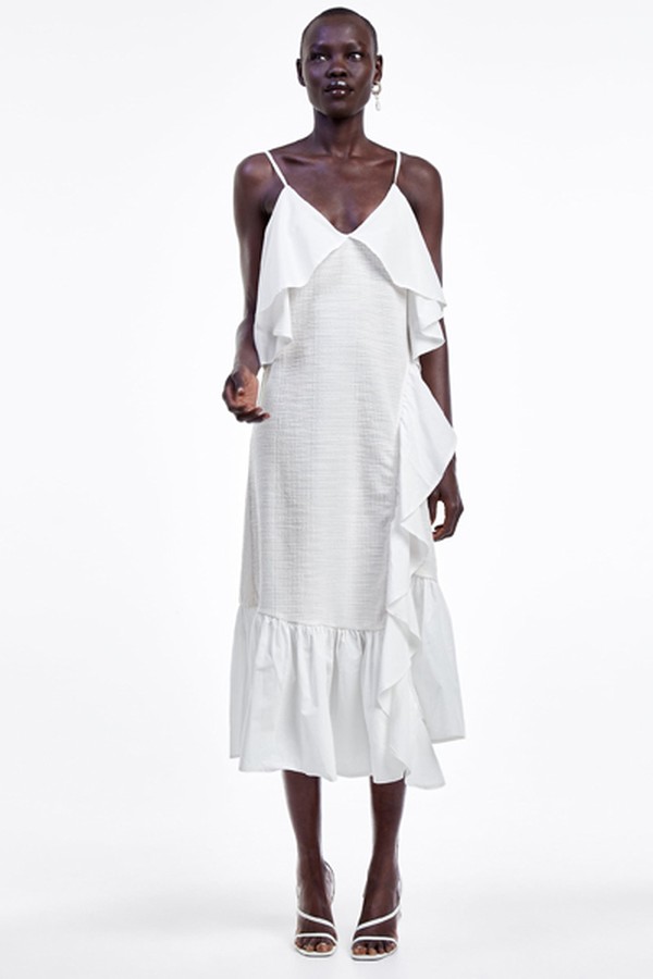 Dress With Rustic Ruffles from Zara