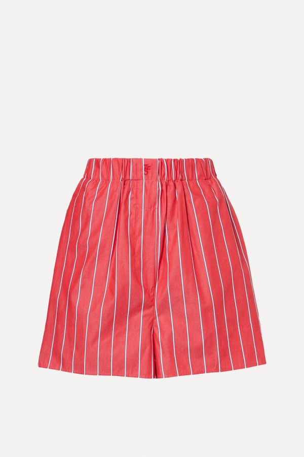 Lui Striped Cotton Poplin Shorts from The Frankie Shop