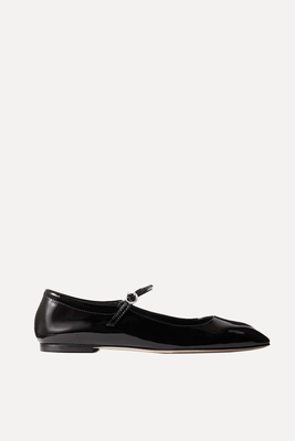 Uma Patent-Leather Mary Jane Ballet Flats  from Aeyde