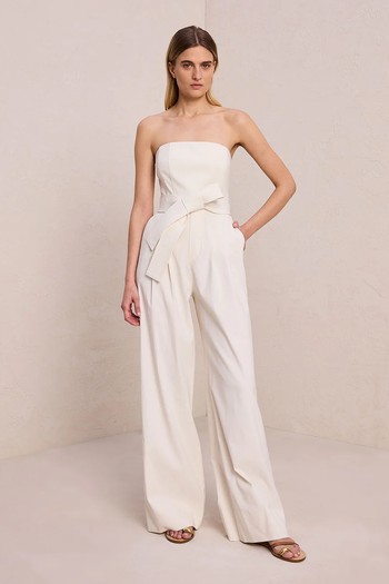 Elsie Strapless Linen Jumpsuit from A.L.C.