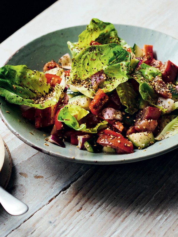 Butter Lettuce With Seasonal Vegetables & Za'atar