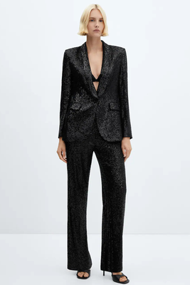 Sequined Suit Trousers from Mango